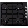 Plita Incorporabila cu Aprindere Electrica, 4 Ochiuri, Gaz GPL / Natural, Negru