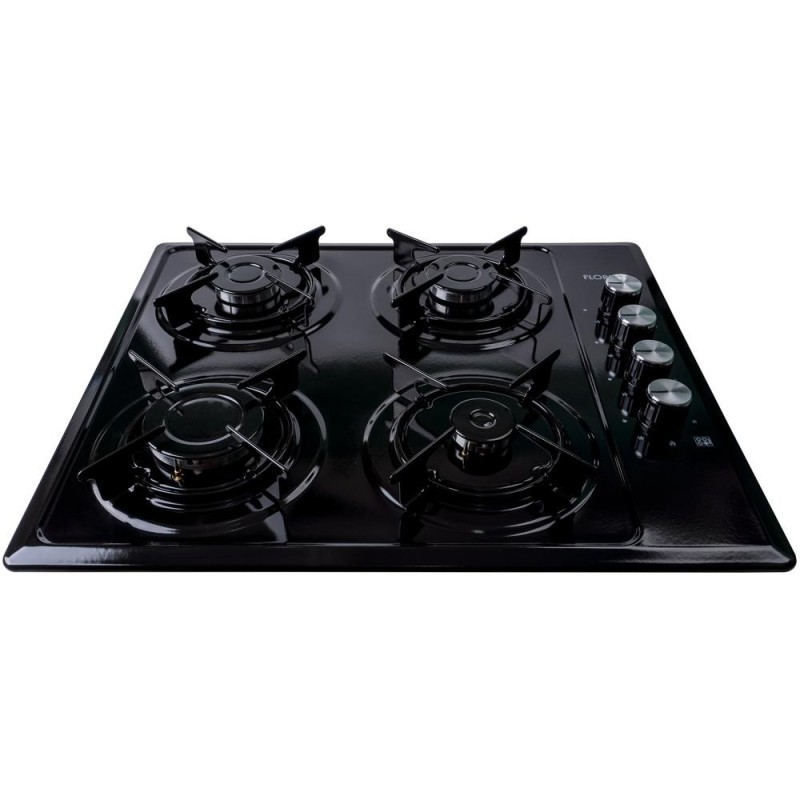 Plita Incorporabila cu Aprindere Electrica, Duze Schimb Incluse, 4 Ochiuri, GPL si Gaz Natural, Negru