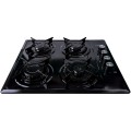 Plita Incorporabila cu Aprindere Electrica, Duze Schimb Incluse, 4 Ochiuri, GPL si Gaz Natural, Negru