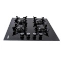 Plita Incorporabila Sticla cu Aprindere Electrica, 4 Arzatoare, Gaz Natural, 52 x 60 x 15 cm