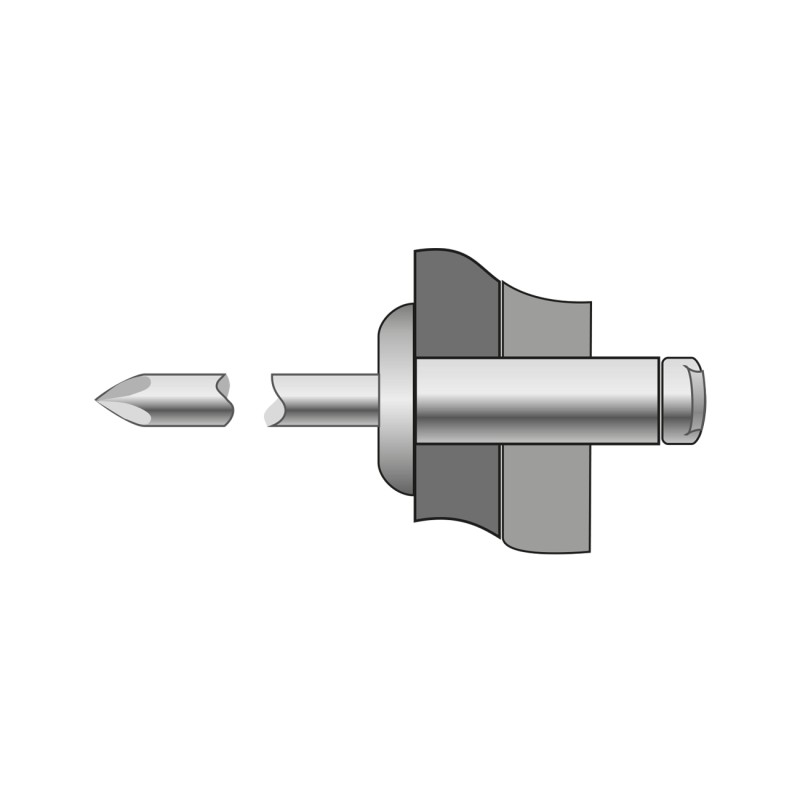 Pop-nituri Cap Bombat Aluminiu / Aluminiu-4.8 X 18