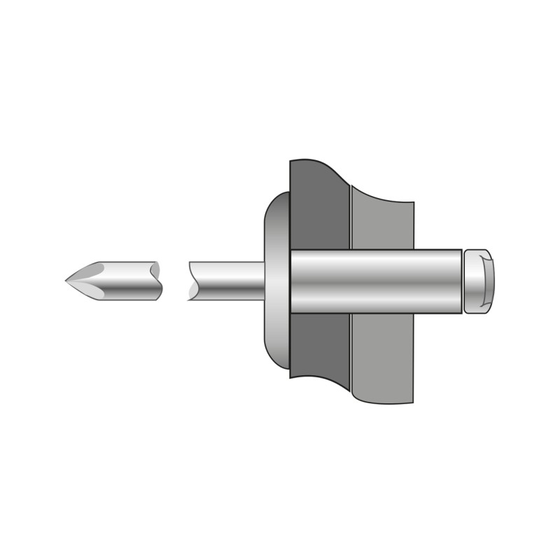 Pop-nituri Cap Lat Aluminiu / Aluminiu-4.8 X 10