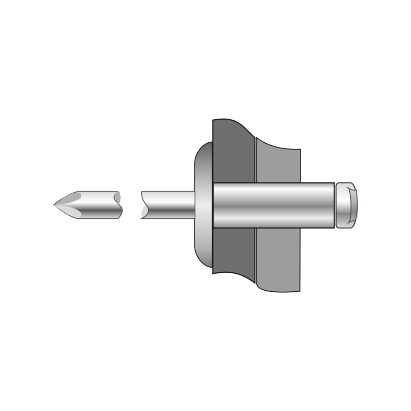 Pop-nituri Cap Lat Aluminiu - Inox-5 X 18
