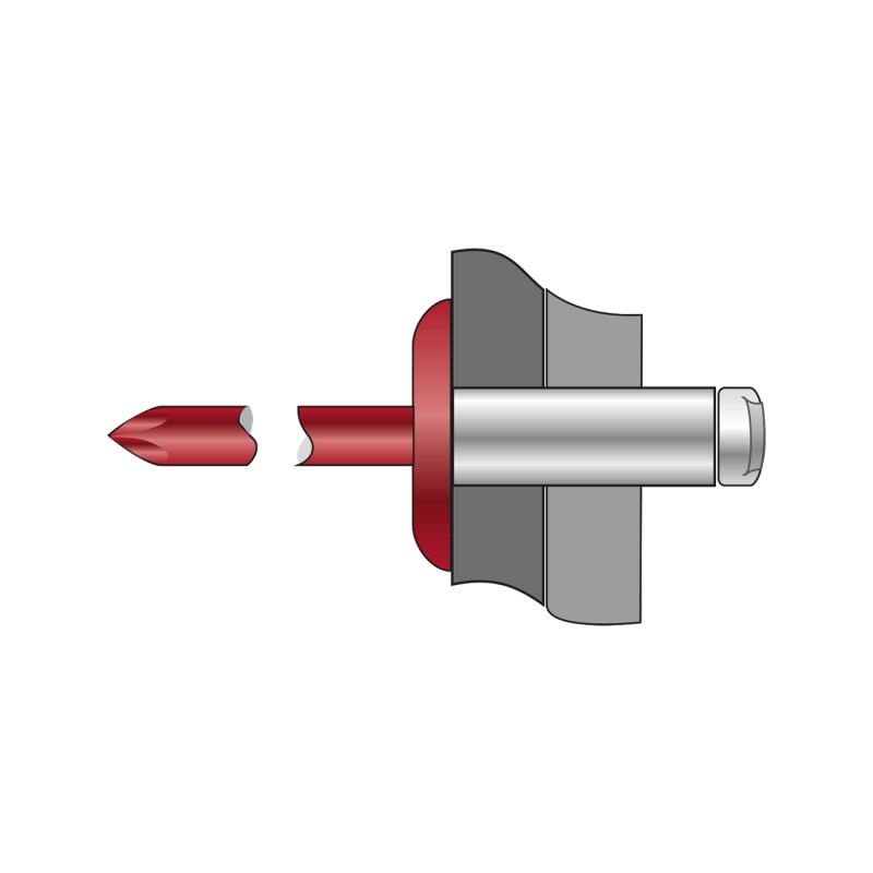 Pop-nituri Cap Lat Aluminiu Otel-4.8 X 12 X 14 Ral 8017