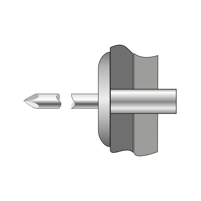 Pop-nituri Etanse Cap Lat Aluminiu Otel-4.8 X 13