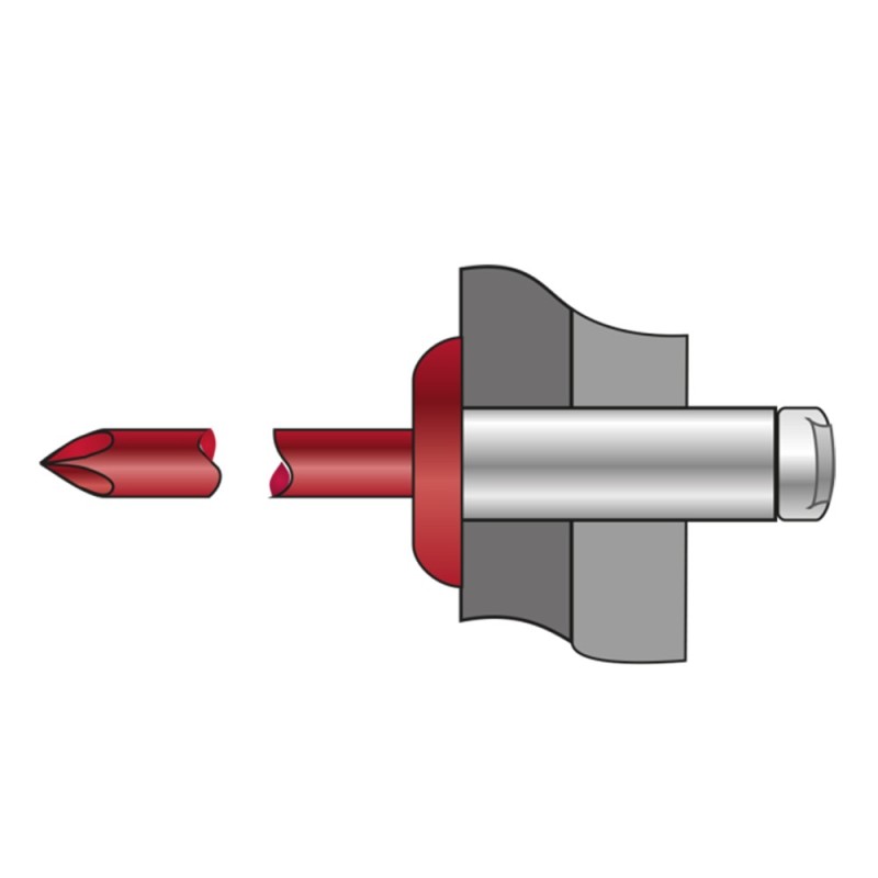 Pop-nituri Standard Cap Bombat Maron Cupru, Aluminiu/ Otel - 4.8 X 14 X 9.5, Ral 3009