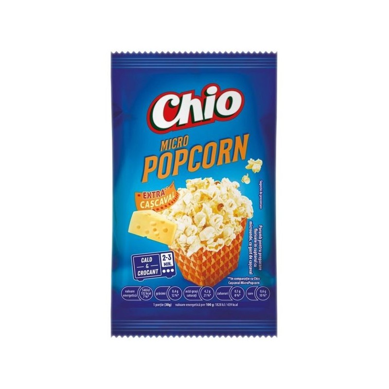 Popcorn cu Extra Cascaval Chio, pentru Microunde, 80 g