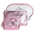 Portfard Travel Transparent / Pink, SensoPRO Liberty, Set 3 Bucati