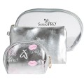Portfard Travel Transparent / Silver, SensoPRO Vibe, Set 3 Bucati