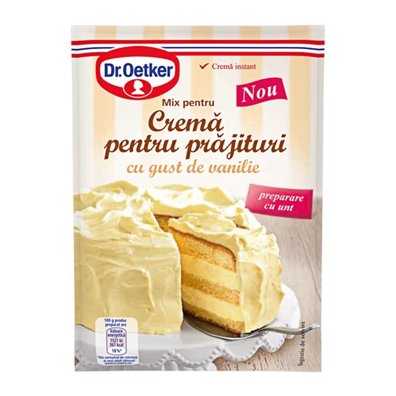Praf Crema cu Aroma de Vanilie cu Unt, Dr Oetker, 140 g