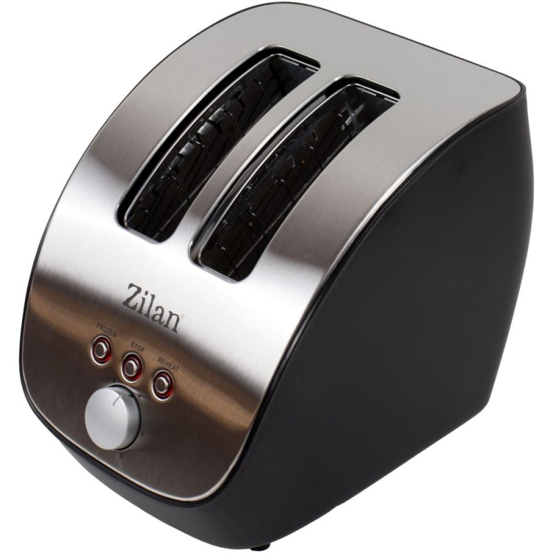 Prajitor de Paine, 1000 W, Inox, 6 Nivele de Prajire, 2 Felii