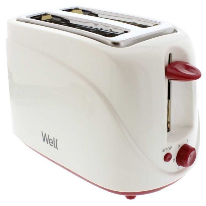 Prajitor de Paine cu 2 Compartimente, 650 W, 6 Niveluri de Rumenire, Well Tidbit