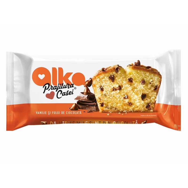 Prajitura Casei Alka Vanilie Fulgi Ciocolata 300 g