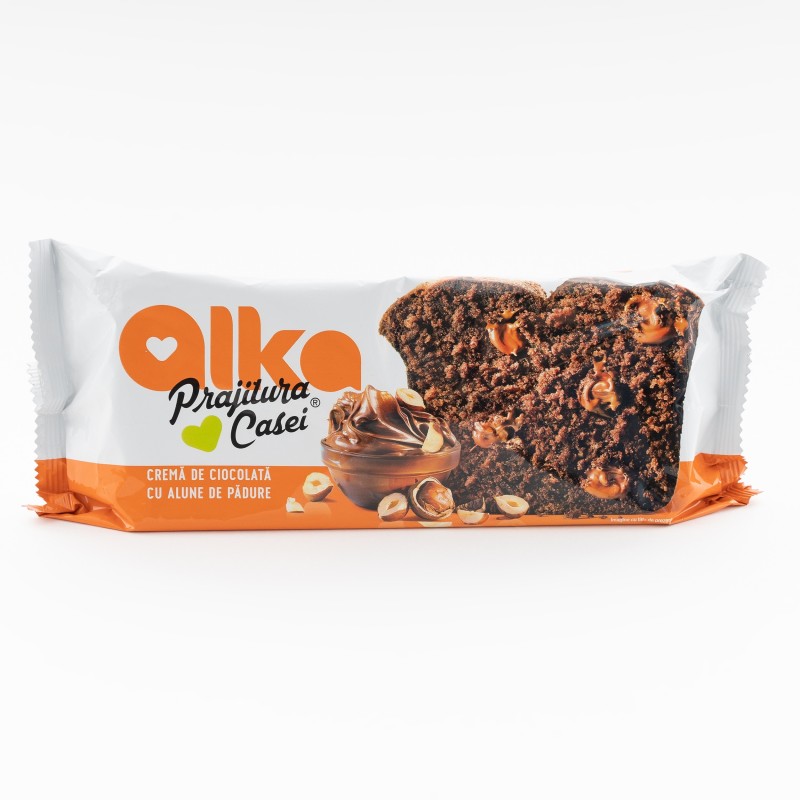 Prajitura Casei cu Ciocolata si Alune de Padure Alka, 350 g