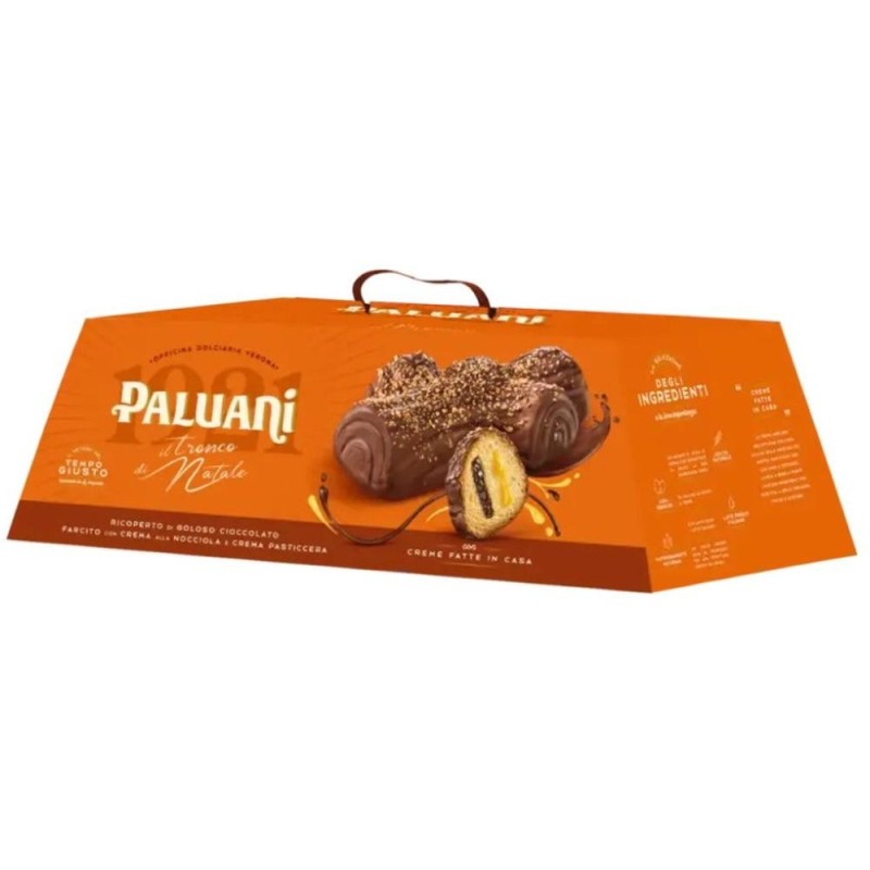 Prajitura cu Crema de Alune si Frisca Paluani, Tronco di Natale, 750 g