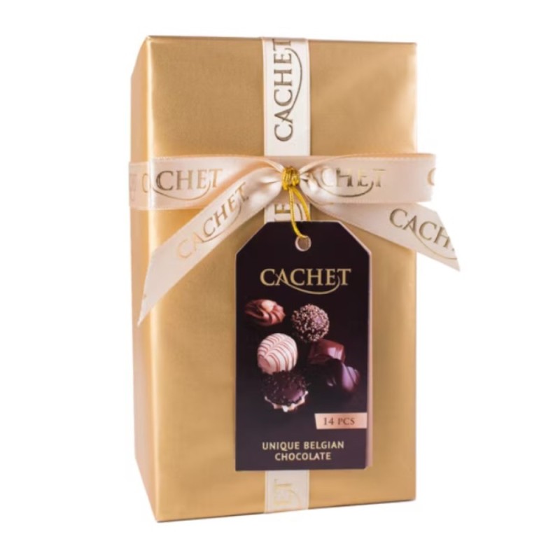 Praline Asortate, Cachet, Gift Wrapped Gold, 200 g
