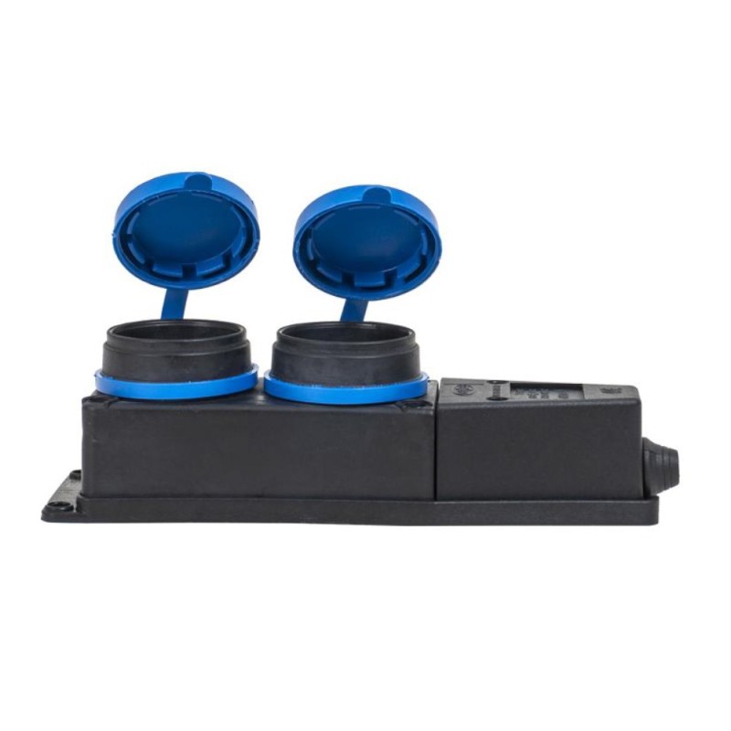 Prelungitor Cauciucat Exterior, 2 Lacasuri, fara Cablu, 16A