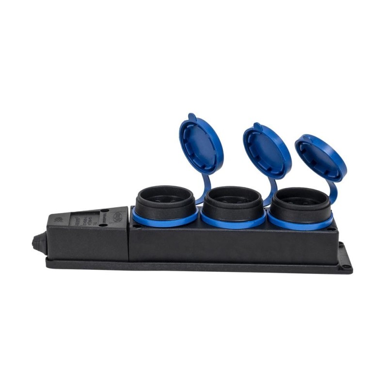 Prelungitor Cauciucat Exterior, 3 Lacasuri, fara Cablu, 16A