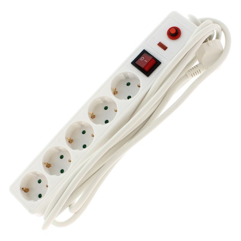 Prelungitor cu Protectie, 5 Prize, Sectiune Cablu 3 x 1.5 mm2, Lungime 5 m, Well