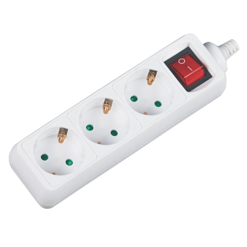 Prelungitor Electric cu Intrerupator, 3 Prize, Sectiune Cablu 3 x 1.5mm2, Lungime 5 m, Well