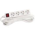 Prelungitor Electric cu Intrerupator, 4 Prize, Sectiune Cablu 3 x 1.5mm2, Lungime 5 m, Well