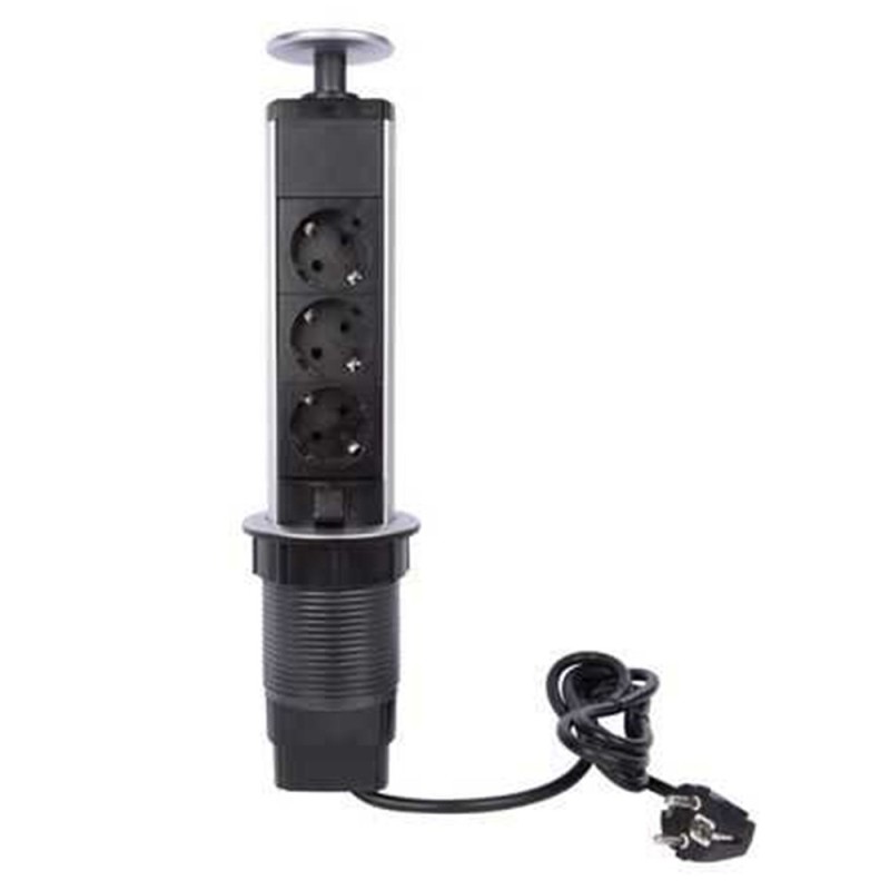 Prelungitor Incorporabil in Blat, 3 Prize Schuko, 3680W, Velleman