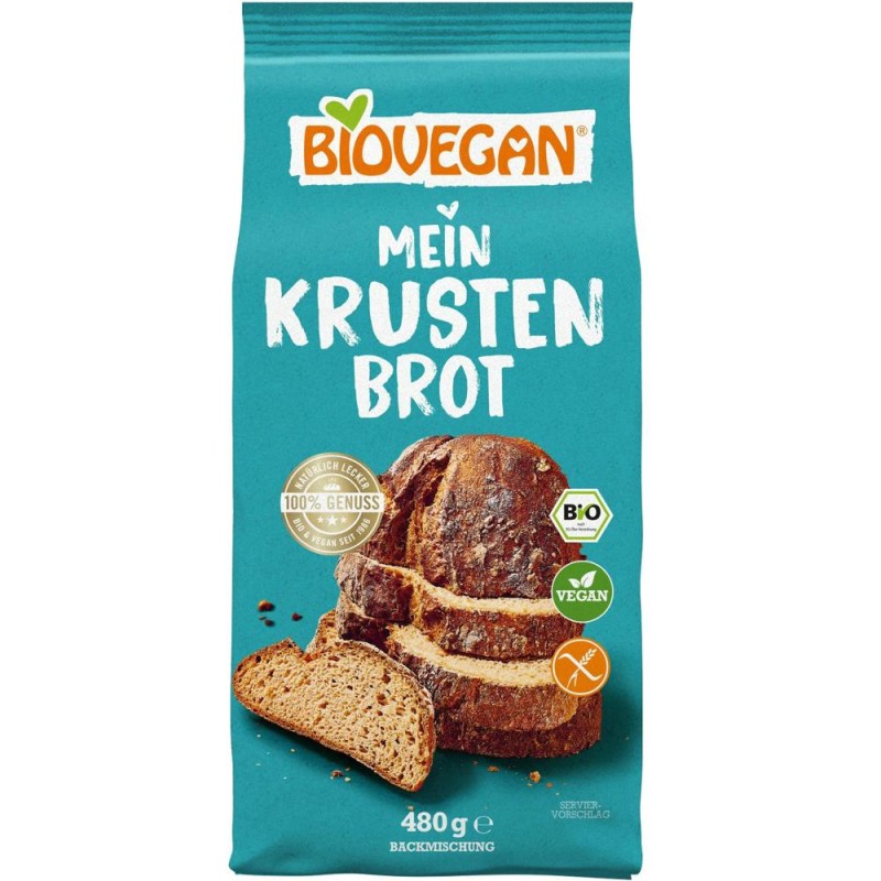 Premix pentru Paine cu Crusta Biovegan, Bio, 480 g