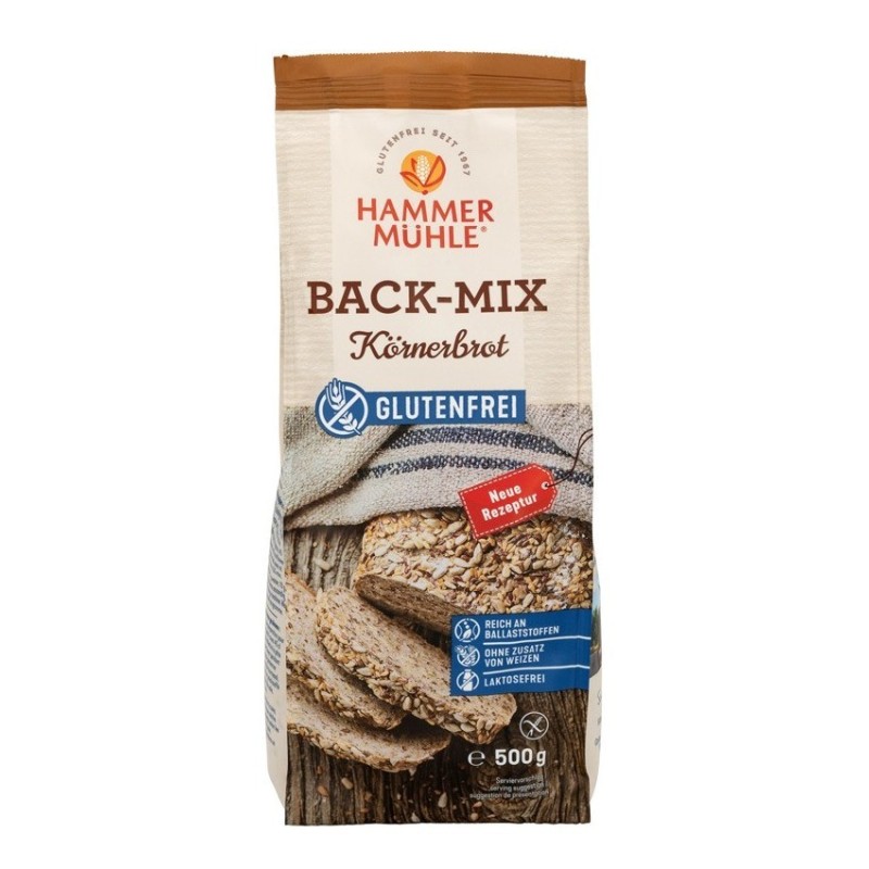 Premix pentru Paine Multicereale cu Seminte, fara Gluten, 500 g, Hammer Muhle