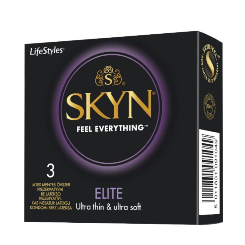 Prezervative LifeStyles Skyn Elite, 3 Bucati