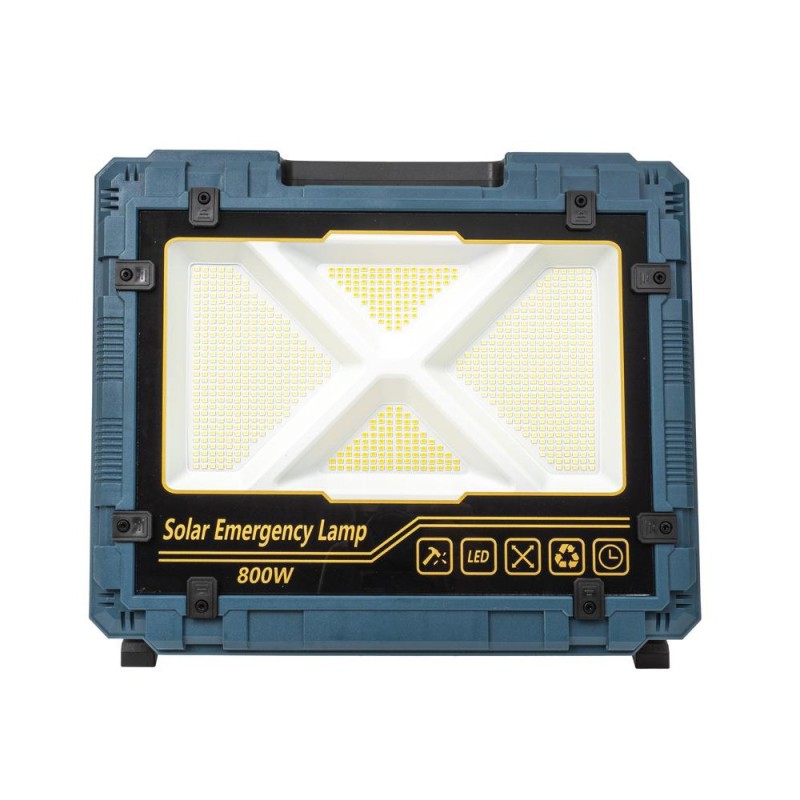 Proiector LED, 800W, Incarcare Solara si USB, Panou Incorporabil si Detasabil