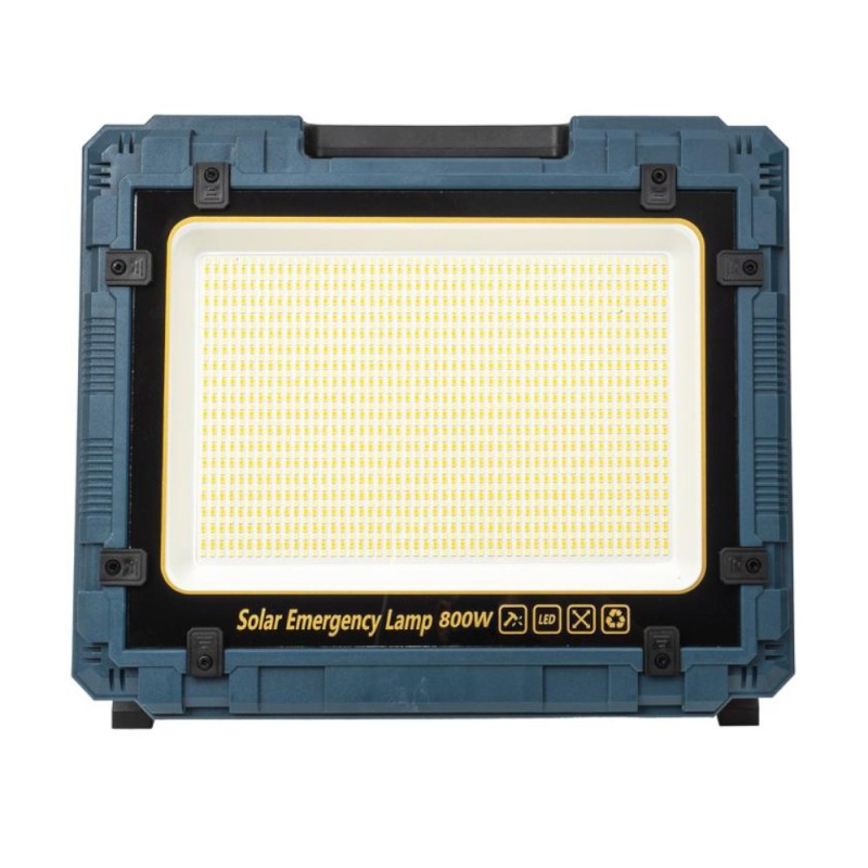 Proiector LED, 800W, Incarcare Solara si USB, Panou Incorporabil si Detasabil