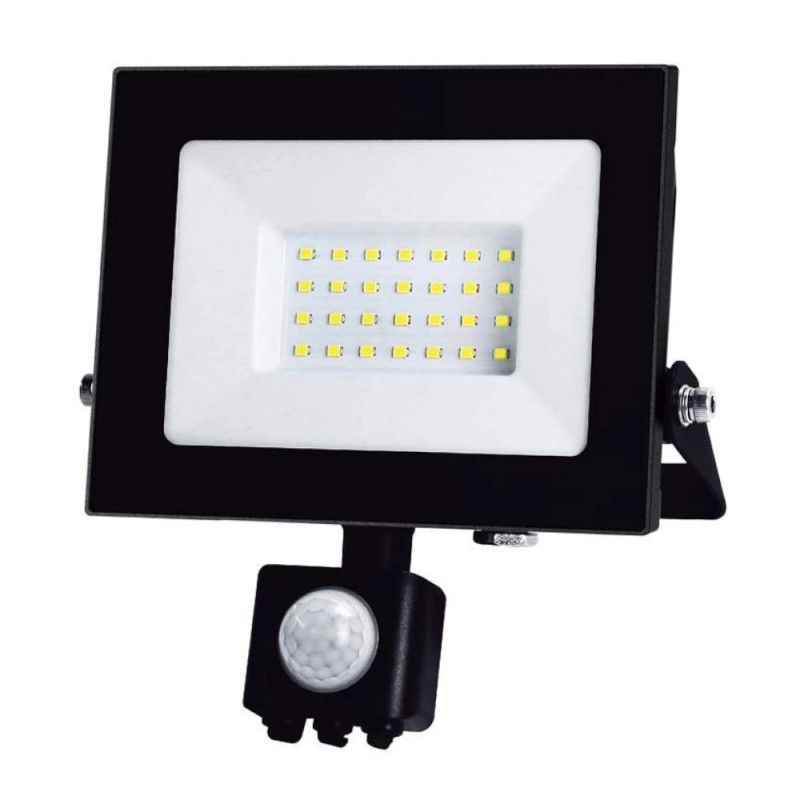 Proiector LED cu Senzor 30W, 2510lm, IP65, 4000K, Negru, Well