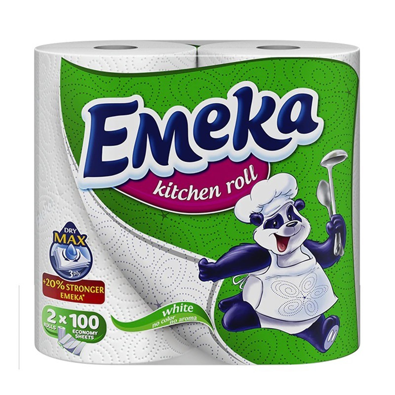 Prosoape de Hartie Emeka White, 3 Straturi, 2 Role, 11. 5 m