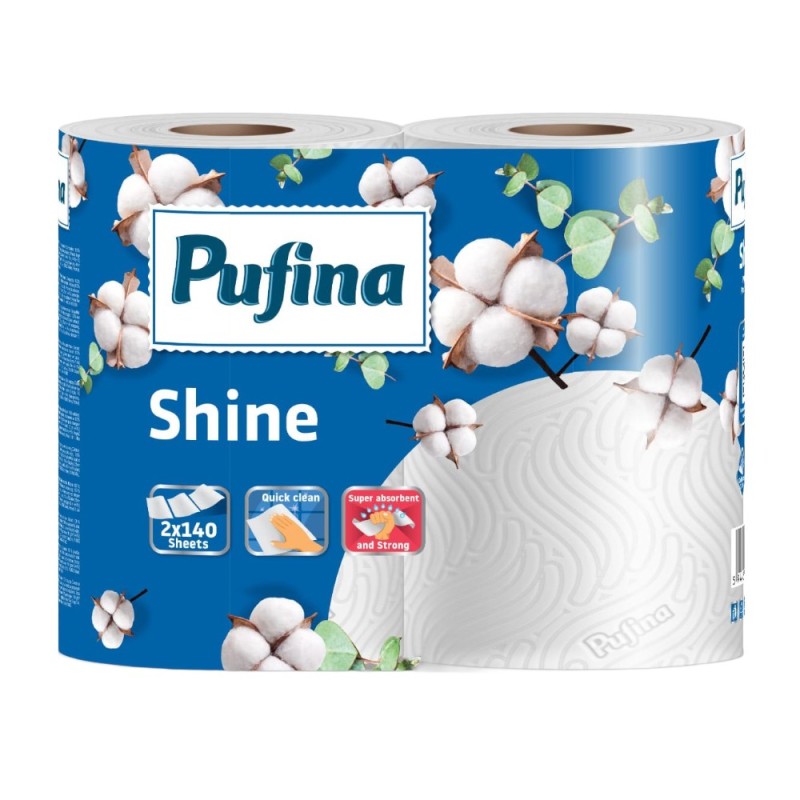 Prosop Bucatarie Shine, 3 Straturi, Pufina, 2 Role