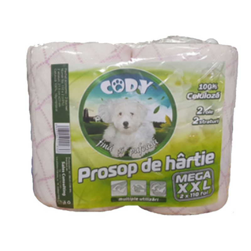 Prosop de Hartie Cody Mega XXL, 2 Role