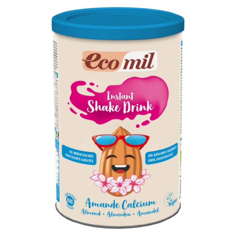Pudra Bio Instant pentru Bautura de Migdale Naturale cu Calciu Ecomil, 400 g