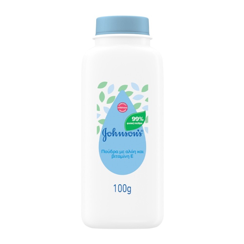 Pudra pentru Bebelusi Johnson's Baby, cu Aloe Vera si Vitamina E, 100 g