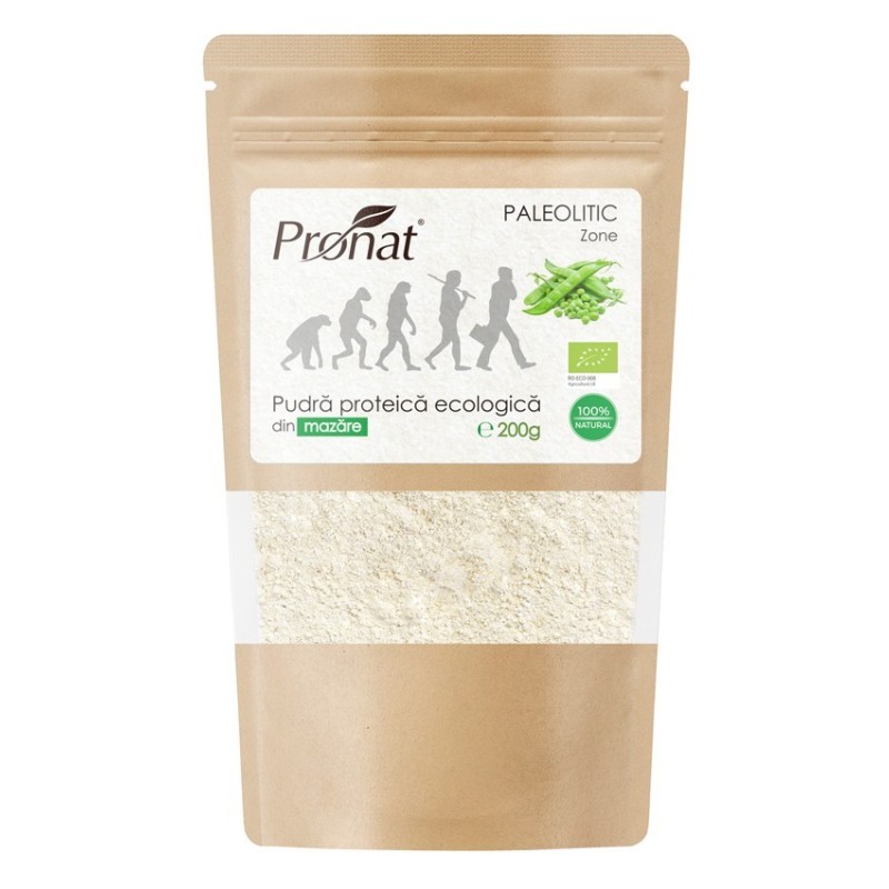 Pudra Proteica de Mazare, Bio, 200 g, Pronat