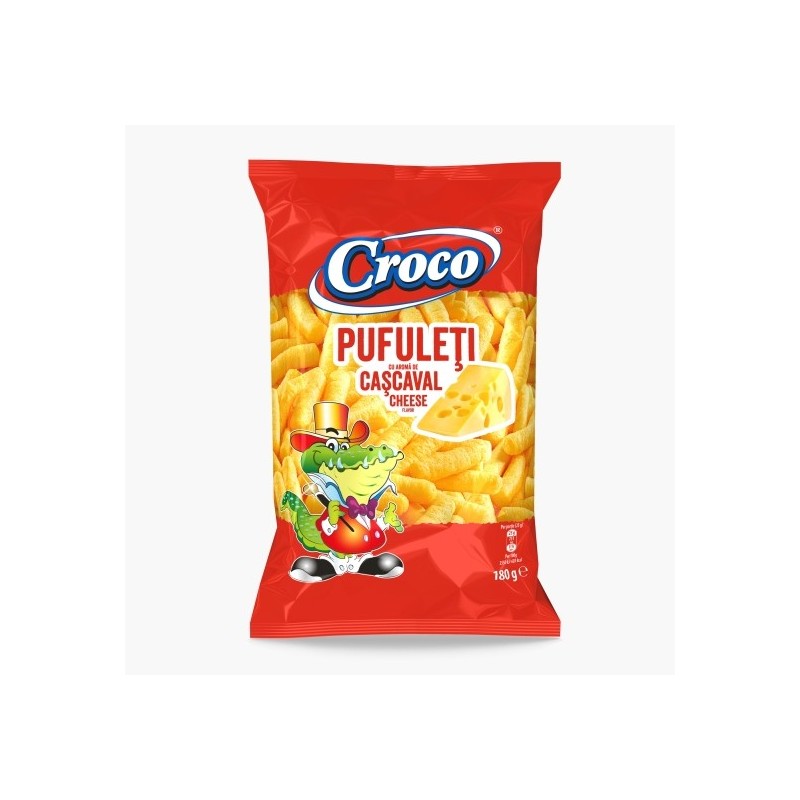 Pufuleti cu Cascaval Croco, 180 g
