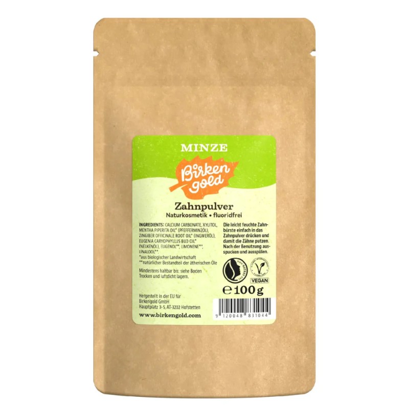 Pulbere pentru Dantura cu Menta, Birkengold, 100 g