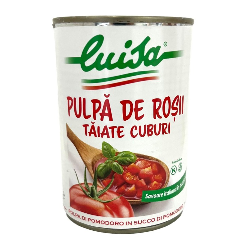 Pulpa de Rosii Taiate Cuburi, Luisa, 400 g