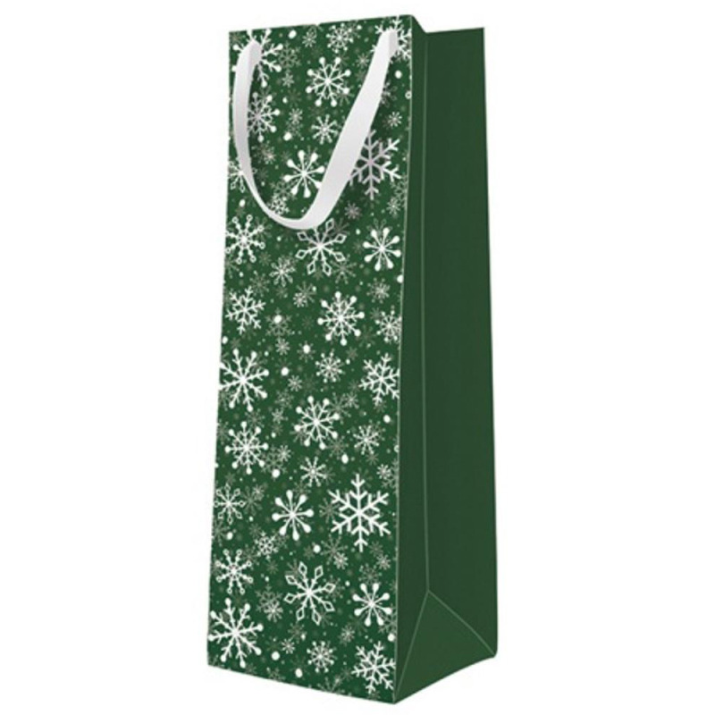 Punga Cadou Standard Bottle, Motive Craciun, 12 x 37 x 10 cm