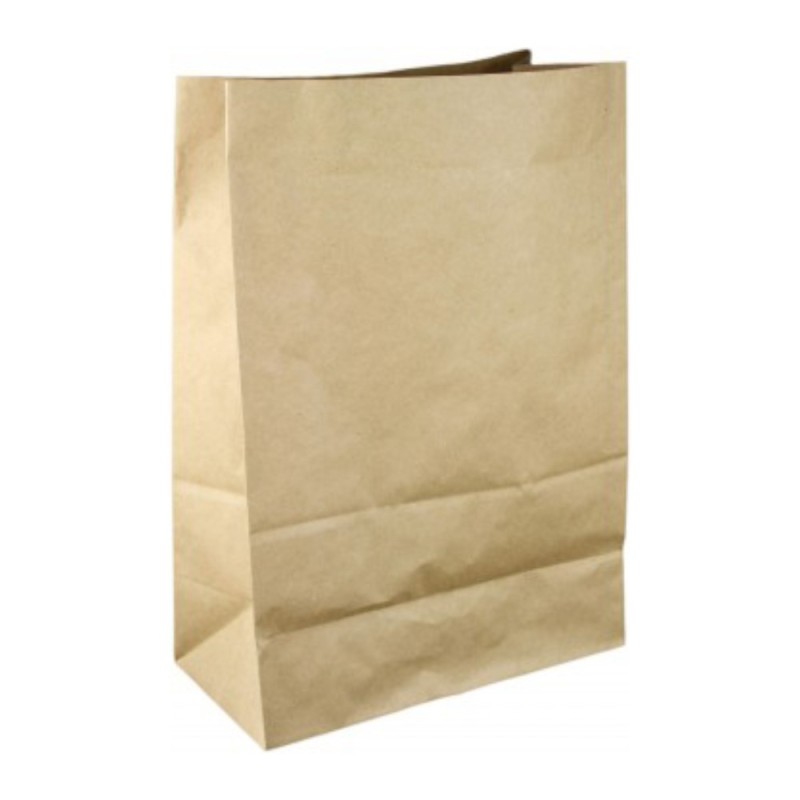 Punga din Hartie fara Maner, Natur, 25 x 11 x 32 cm, 500 Bucati