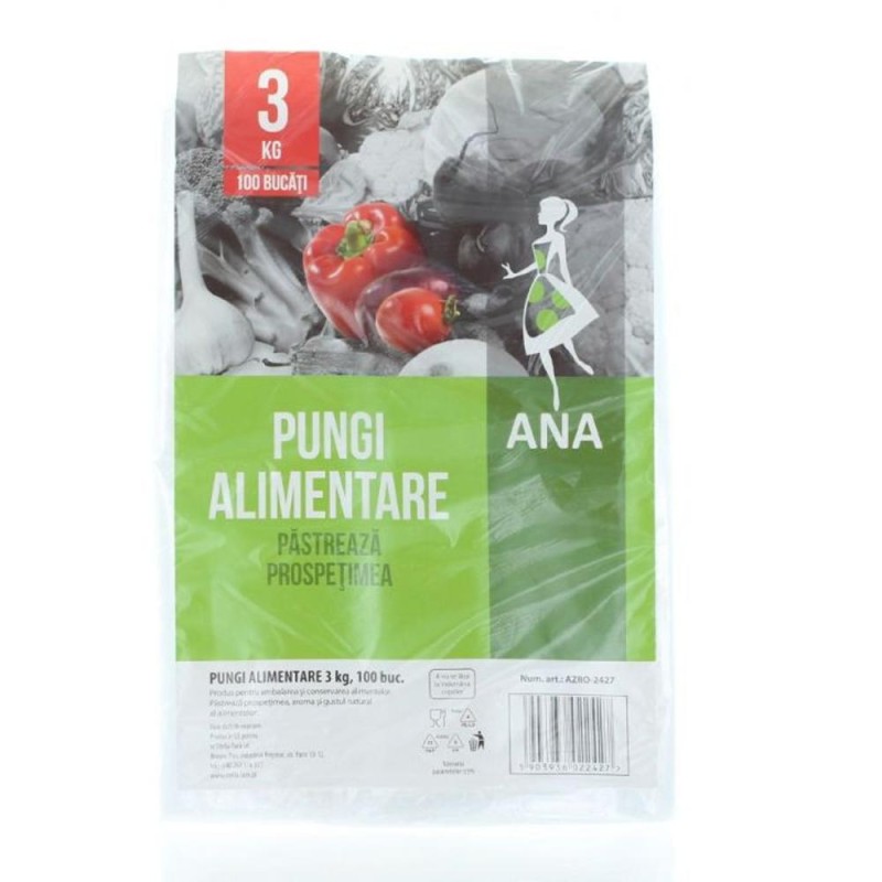 Pungi Alimentare, 3 kg, Anna, 100 Bucati