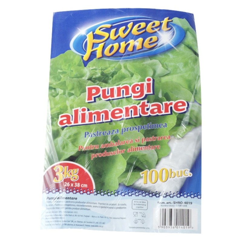 Pungi Alimentare Sweet Home, 3 kg, 100 Bucati