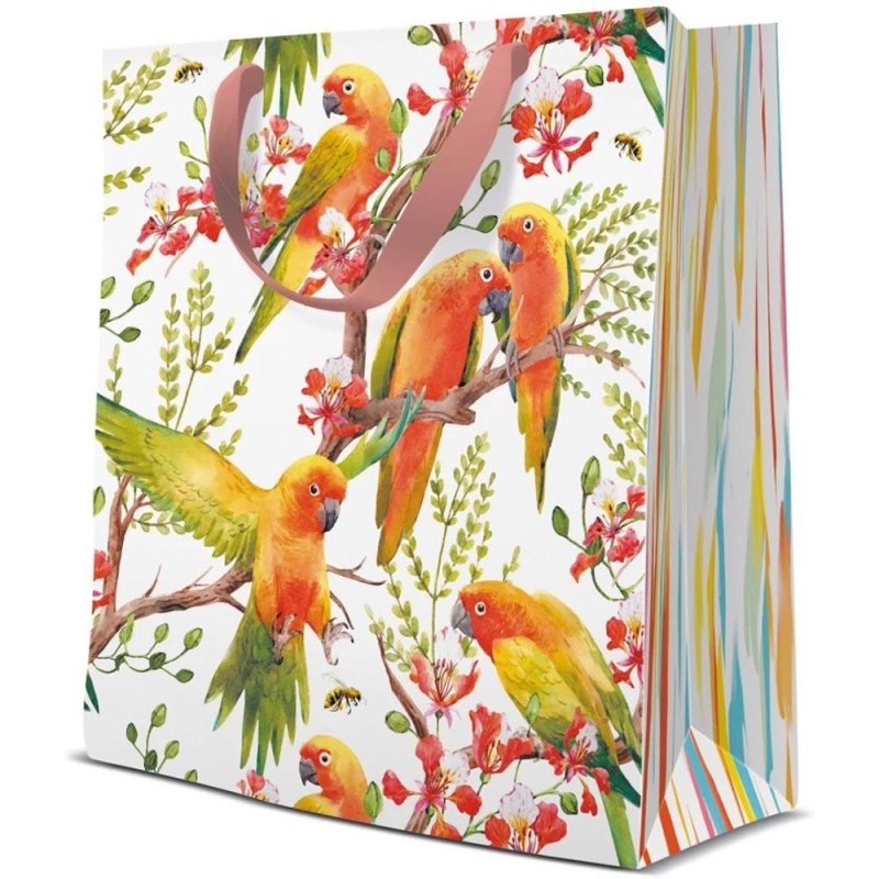 Pungi Cadou Medii, Exotic Birds, 20 x 25 x 10 cm, Perfecto