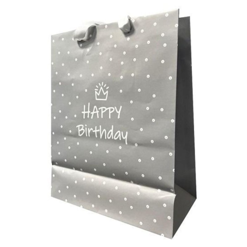Pungi Cadou Standard Large Special Day, Gri, 26.5 x 33.5 x 13 cm