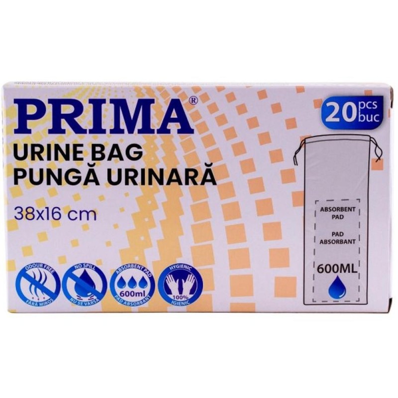Pungi Igienice pentru Barbati, Prima, cu Pad Absorbant, 20 Bucati