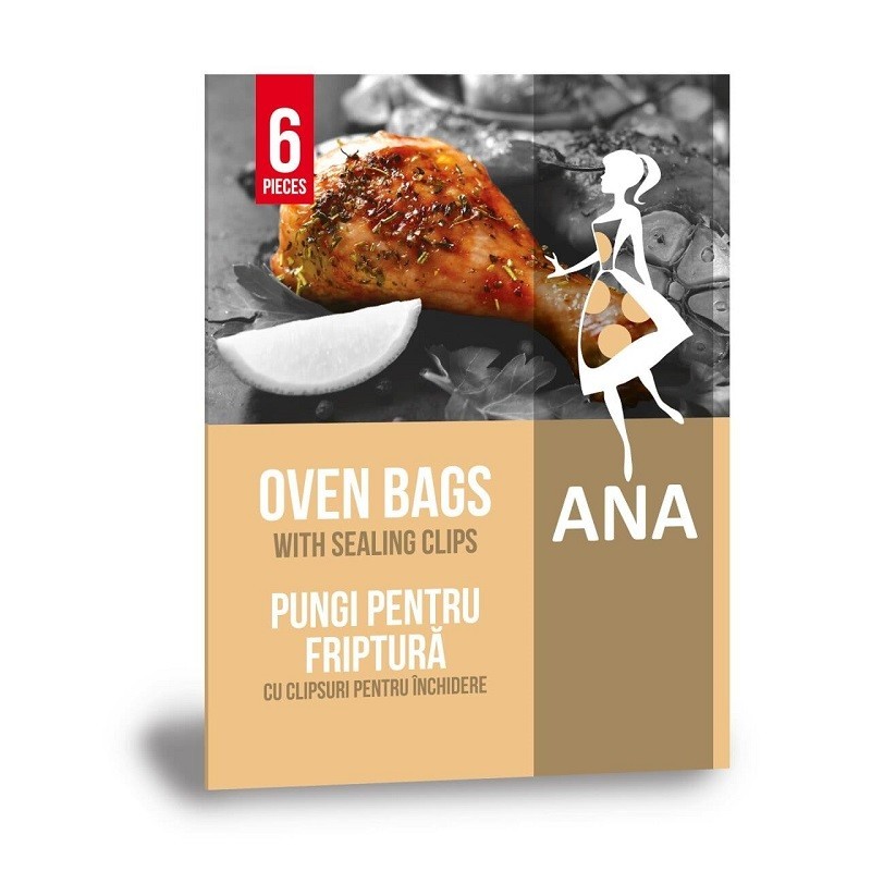 Pungi pentru Friptura Ana, cu Clipsuri de Inchidere, 6 Bucati