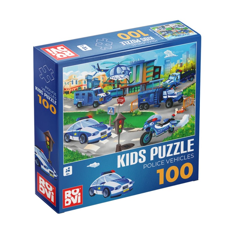 Puzzle 100 Piese, Roovi, Masini de Politie